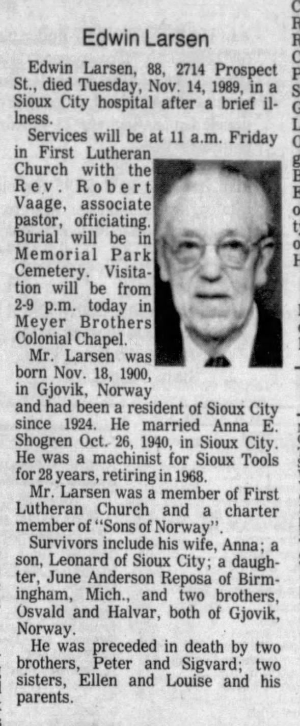 Clipping from Sioux City Journal